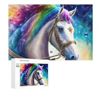 Rompecabezas de 1000 piezas para adolescentes, unicornio, arco iris, fantasía, arte, 2, para adultos, juegos divertidos, regalo de cumpleaños, regalos únicos de cumpleaños y Navidad, 1000 piezas