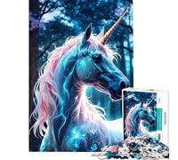 Rompecabezas de 1000 Piezas para Adolescentes Unicornio Blanco Mágico Juego Educativo desafío Juguete Juego Familiar Divertido y Original Regalo de cumpleaños (tamaño 50x75cm)