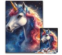 Rompecabezas de 1000 Piezas para Adolescentes, Unicornio, cartón, para Mayores de 14 años, decoración del hogar, Regalo de Obras de Arte, 26x38cm