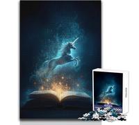 Rompecabezas de 1000 Piezas para Adolescentes: Unicornio emergiendo de un Libro Juego de desafío único, Pero Divertido y Divertido Obra de Arte Tamaño de Regalo: 50x75cm