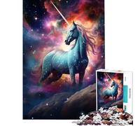 Rompecabezas de 1000 Piezas para Adolescentes Unicornio Espacial Ideal para cumpleaños y Navidad Divertido y entretenido Juego Educativo para Mayores de 14 años 38x26cm