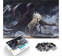 Rompecabezas de 1000 Piezas para Adolescentes Unicornio y dragón Competición de Velocidad de Manos Decoración 52x38cm