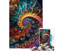 Rompecabezas de 1000 Piezas para Adolescentes Universo Fractal Juguete para decoración de Pared Carrera de Velocidad Manual Ayuda a ejercitar el Cerebro (tamaño 38x26cm)