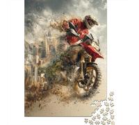 Rompecabezas De 1000 Piezas para Adolescentes Urban Adventure Motorcycle Rompecabezas para Adultos Juego De Ingenio Desafío Difícil Cumpleaños 52x38cm/1000pcs