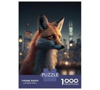 Rompecabezas De 1000 Piezas para Adolescentes Urban Fox in The Big City Rompecabezas para Adultos Juego Práctico Difícil Regalos De Cumpleaños Y Únicos 38x26cm/1000pcs