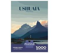 Rompecabezas De 1000 Piezas para Adolescentes Ushuaia, Argentina Travel Rompecabezas para Adultos Juegos Divertidos Decoración Perfecta Regalo De Cumpleaños, Regalos, 38x26cm/1000pcs