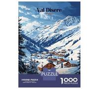 Rompecabezas De 1000 Piezas para Adolescentes Val Disere, France Rompecabezas para Adultos Juego De Ingenio Decoración Ayuda A Ejercitar El Cerebro 38x26cm/1000pcs