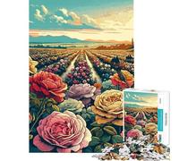 Rompecabezas de 1000 Piezas para Adolescentes Valle de Las Rosas de Bulgaria Juego de ingenio Desafío difícil de completar (tamaño 50x75cm)