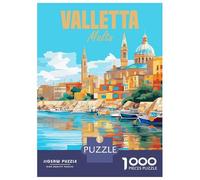 Rompecabezas De 1000 Piezas para Adolescentes Valletta Malta Rompecabezas para Adultos Juego Familiar Desafío Difícil 70x50cm/1000pcs