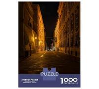 Rompecabezas De 1000 Piezas para Adolescentes Valletta Night City Street Rompecabezas para Adultos Juego De Ingenio Ensamblaje De Patrones Desafiante De Completar 52x38cm/1000pcs