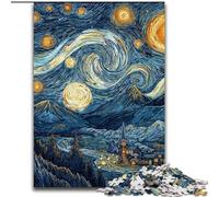 Rompecabezas de 1000 Piezas para Adolescentes, Van Gogh Night Sky, un desafío difícil para aliviar el estrés Regalos de Amigo Secreto para Mayores de 14 años (tamaño 26x38cm)