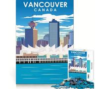 Rompecabezas de 1000 Piezas para Adolescentes, Vancouver, Canadá Ideal para Viajes, decoración, Ejercicios mentales, Juegos de relajación y Regalos Divertidos de Navidad (38x52cm)