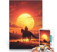 Rompecabezas de 1000 Piezas para Adolescentes Vaquero en el Desierto Juego Familiar para y Interacción Entre Padres e Hijos 38x26cm