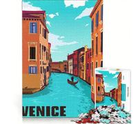 Rompecabezas de 1000 Piezas para Adolescentes Venecia Italia Arte de Viaje Juego Familiar decoración de Pared para Fortalecer el Amor Entre Parejas 50x75cm