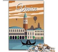 Rompecabezas de 1000 Piezas para Adolescentes, Venecia, Italia, Arte de Viaje, Juguetes educativos, Juegos antiestrés, decoración única para el hogar y Regalos, 50x75cm