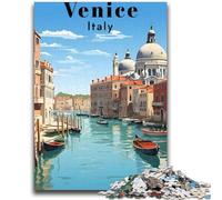 Rompecabezas de 1000 Piezas para Adolescentes, Venecia, Italia, Viaje para Mayores de 14 años, desafío único, Juegos Familiares, Regalos de cumpleaños y Navidad (tamaño 38x26cm)