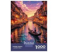 Rompecabezas De 1000 Piezas para Adolescentes Venice Canal at Sunset Rompecabezas para Adultos Juego Práctico Desafío Difícil Difícil Y Desafiante 70x50cm/1000pcs