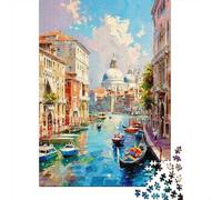 Rompecabezas De 1000 Piezas para Adolescentes Venice Canal Gondola Ride-3 Rompecabezas para Adultos Juego Práctico Pero Divertido Y Humorístico Regalos para Reducir El Estrés 38x26cm/1000pcs