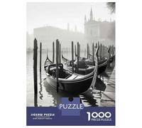 Rompecabezas De 1000 Piezas para Adolescentes Venice Gondolas in Fog Rompecabezas para Adultos Juegos Divertidos Decoración Perfecta Regalo De Cumpleaños, Regalos, 70x50cm/1000pcs