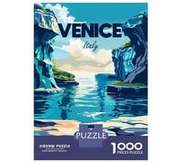 Rompecabezas De 1000 Piezas para Adolescentes Venice, Italy Travel Rompecabezas para Adultos Juego De Ingenio Ensamblaje De Patrones Desafiante De Completar 38x26cm/1000pcs
