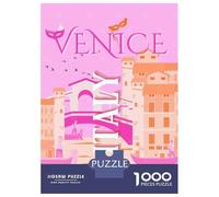 Rompecabezas De 1000 Piezas para Adolescentes Venice Italy Travel Rompecabezas para Adultos Juego Familiar Decoración del Hogar Regalos para Reducir El Estrés 70x50cm/1000pcs