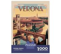 Rompecabezas De 1000 Piezas para Adolescentes Verona Italy Vintage Travel Rompecabezas para Adolescentes Juego Familiar Mejora La Memoria Cumpleaños Y Navidad 70x50cm/1000pcs