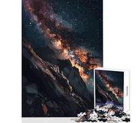 Rompecabezas de 1000 Piezas para Adolescentes Vía Láctea sobre montañas Juguete Educativo Regalo para Mujeres y Hombres Juego de ingenio colección de Artistas Bellas Artes tamaño 38x52cm
