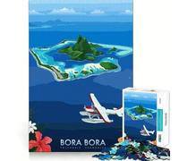Rompecabezas de 1000 Piezas para Adolescentes Viaje a Bora Bora Decoración para armar Rompecabezas Juguete para ejercitar la Mente Juego para Relajarse Regalo Divertido de Navidad (50x75cm)