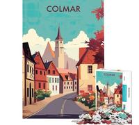 Rompecabezas de 1000 Piezas para Adolescentes Viaje a Colmar Juguetes educativos Juegos educativos Corte de precisión Obra de Arte Regalo (Tamaño 38x52cm)