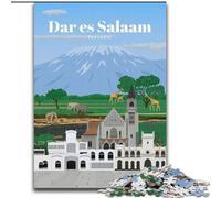 Rompecabezas de 1000 Piezas para Adolescentes Viaje a Dar es Salaam Desafiante, Pero Divertido y Divertido Regalos y cumpleaños únicos 50x75cm