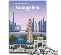 Rompecabezas de 1000 Piezas para Adolescentes, Viaje a Guangzhou, Ideal como decoración de Pared y Regalo de cumpleaños para Amigos y para la Oficina (50x75cm)