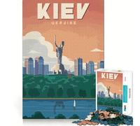 Rompecabezas de 1000 Piezas para Adolescentes Viaje a Kiev, Juego de Ajuste, concentración, diversión, Ocio, Tiempo Libre, Arte de Pared navideño (38x26cm)