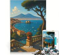 Rompecabezas de 1000 Piezas para Adolescentes: Viaje a Nápoles, Italia Juego Educativo para ejercitar la Mente y Las Manos Regalo Ideal para Amigos y Familiares 38x26cm