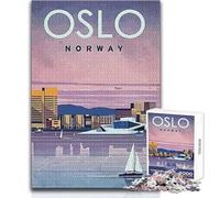 Rompecabezas de 1000 Piezas para Adolescentes, Viaje a Oslo, Juego Educativo Familiar, análisis y lógica, Gran Regalo, tamaño 38x26cm