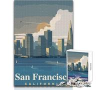 Rompecabezas de 1000 Piezas para Adolescentes, Viaje a San Francisco, Juego desafiante, Juguetes, una Obra de Arte, Regalos de cumpleaños, tamaño 38x52cm