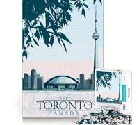Rompecabezas de 1000 Piezas para Adolescentes Viaje a Toronto, Juego de Ajuste, Desarrollo Mental, diversión, Ocio, Tiempo Libre, Navidad, decoración del hogar (38x52cm)