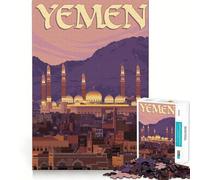 Rompecabezas de 1000 Piezas para Adolescentes Viaje a Yemen, Juego de Ajuste, desafío Mental, Juguete para Relajarse y divertirse, Escena navideña (50x75cm)