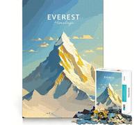 Rompecabezas de 1000 Piezas para Adolescentes Viaje al Everest, Juego de Bordes limpios, Juguete de Desarrollo cognitivo, Juego de Entretenimiento, decoración navideña, Regalo (50x75cm)