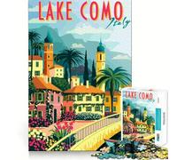 Rompecabezas de 1000 Piezas para Adolescentes Viaje al Lago como, Ajuste, Juego, concentración, diversión, Ocio, Tiempo Libre, decoración navideña para la Pared (38x52cm)