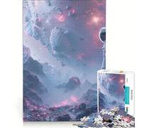 Rompecabezas de 1000 Piezas para Adolescentes: Viajes espaciales de astronautas, Juguetes para armar, interacción Entre Padres e Hijos, cumpleaños, 38x26cm