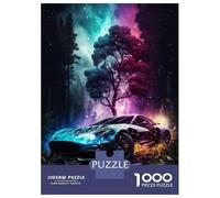 Rompecabezas De 1000 Piezas para Adolescentes Vibrant Car in Forest Rompecabezas para Adultos Juguete Decoración De Pared Decoración Cumpleaños, Navidad 52x38cm/1000pcs