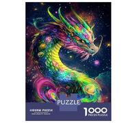 Rompecabezas De 1000 Piezas para Adolescentes Vibrant Cosmic Dragon -1 Rompecabezas Juegos Relajantes Decoración De Pared Regalos para Amigos Y Familiares 38x26cm/1000pcs