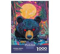 Rompecabezas De 1000 Piezas para Adolescentes Vibrant Forest Bear Rompecabezas para Adultos Juegos Relajantes Ensamblaje De Patrones Regalos De Cumpleaños Y Únicos 70x50cm/1000pcs