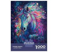 Rompecabezas De 1000 Piezas para Adolescentes Vibrant Horse Fantasy Rompecabezas para Adultos Juguetes Antiestrés Ensamblaje De Patrones Desafiante De Completar 70x50cm/1000pcs
