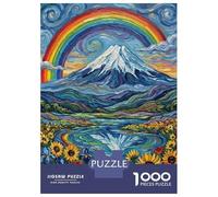 Rompecabezas De 1000 Piezas para Adolescentes Vibrant Mountain Landscape with Rainbow Rompecabezas para Adultos Juegos Relajantes Desafío Difícil Diversión En Casa Actividades, 52x38cm/1000pcs