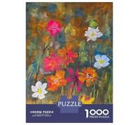 Rompecabezas De 1000 Piezas para Adolescentes Vibrant Pastel Floral Painting Rompecabezas para Adultos Juego Práctico Decoración De Pared Regalos Y Cumpleaños Únicos 70x50cm/1000pcs