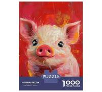 Rompecabezas De 1000 Piezas para Adolescentes Vibrant Pig Art Rompecabezas para Adultos Juegos Relajantes Ensamblaje De Patrones Regalos De Cumpleaños Y Únicos 52x38cm/1000pcs
