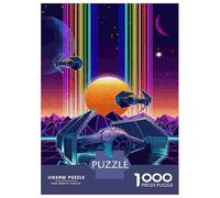 Rompecabezas De 1000 Piezas para Adolescentes Vibrant Retro Space Poster Rompecabezas para Adolescentes Juego Práctico para Mejorar La Memoria Regalos Y Cumpleaños Únicos 70x50cm/1000pcs