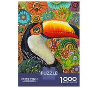 Rompecabezas De 1000 Piezas para Adolescentes Vibrant Toucan Artwork-12 Rompecabezas para Adultos Juegos Relajantes Mejora La Memoria Ayuda A Ejercitar El Cerebro 38x26cm/1000pcs