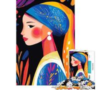 Rompecabezas de 1000 Piezas para Adolescentes Vibrante visión fauvista de La Joven de la Perla Divertidas Actividades en casa Corte de precisión Juegos relajantes para Mayores de 14 años Juego